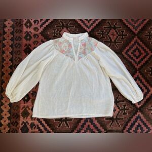 Vintage 70s Gauzy Puff Sleeve Shirt
